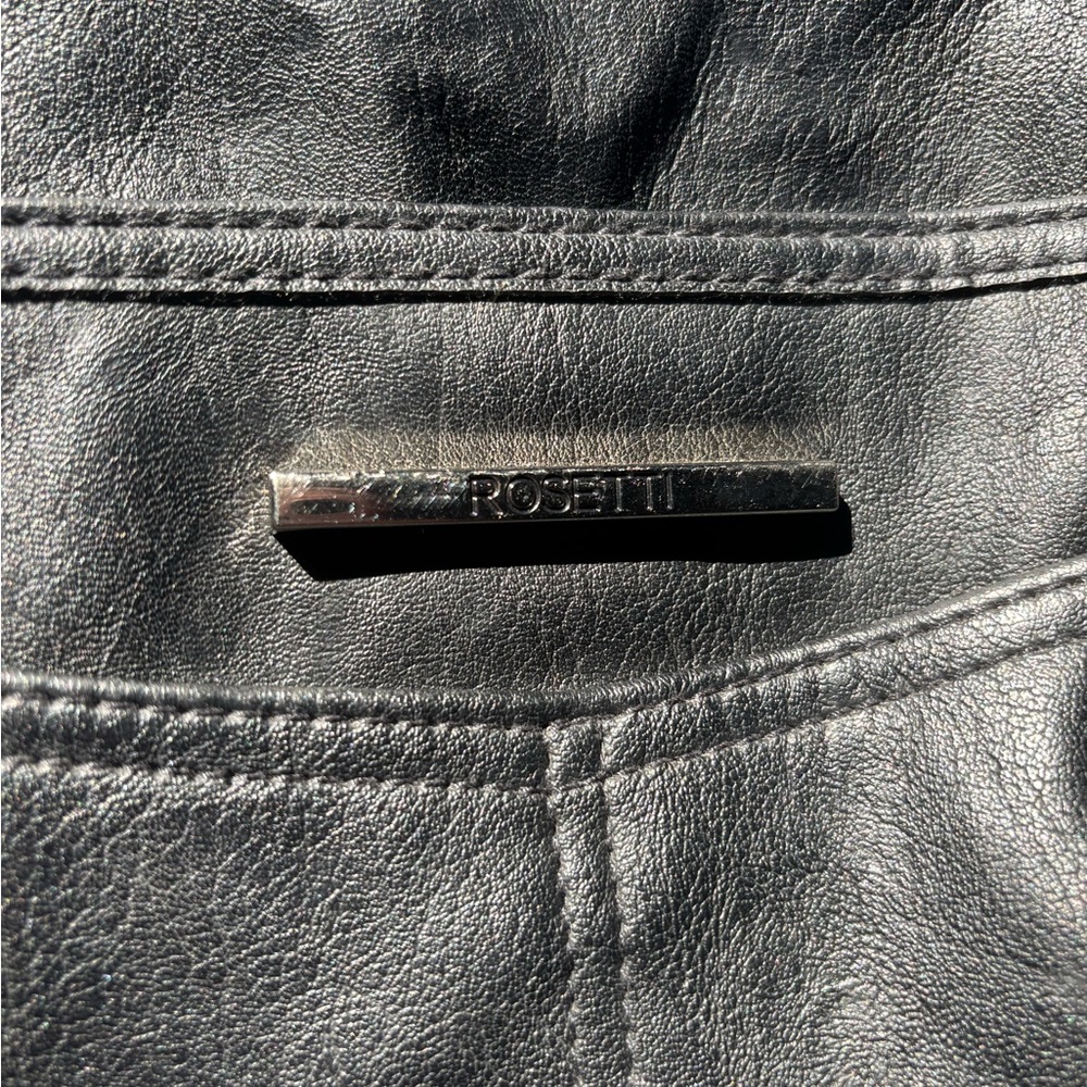 Rosetti Black Leather Handbag